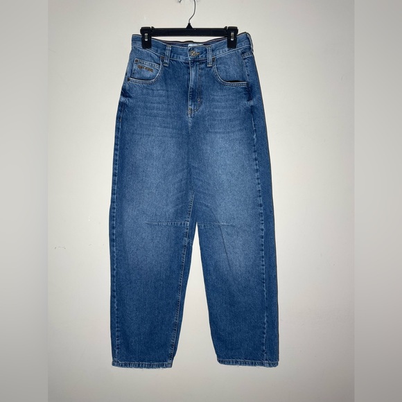 BDG Urban Outfitters Logan Buckle Baggy Barrel Denim Jeans Womens Sz 28W 28x31 - Picture 8 of 16